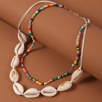Bohemian Handmade Beads Shell Multilayer Necklace main image 4