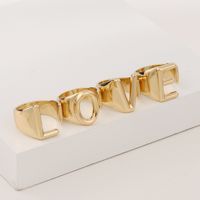 Fashion New Style Copper 26 English Letter Ring main image 4