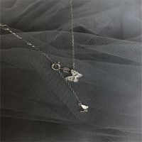 Korean S925 Sterling Silver Butterfly Pendent Necklace main image 4