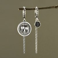 Korean Style Elephant Irregular Asymmetric Earrings main image 4