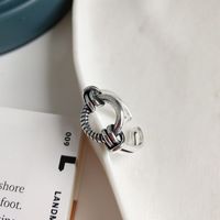Fashion S925 Sterling Silver Round Braided Ring Wholesale main image 3
