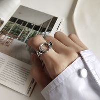 Fashion S925 Sterling Silver Round Braided Ring Wholesale main image 4