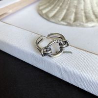 Fashion S925 Sterling Silver Round Braided Ring Wholesale main image 5