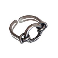 Fashion S925 Sterling Silver Round Braided Ring Wholesale main image 6