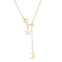 Fashion Star And Moon Long Pendent Necklace Wholesale main image 6