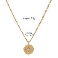 Fashion Diamond Six-pointed Star Round Pendent Necklace Wholesale main image 2