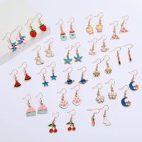 Korean Creative New Alloy Dripping Fruits Earrings main image 2