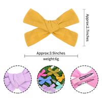 Fashion New Style Solid Color Fabric Bow Hairpin main image 4