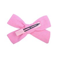 Fashion New Style Solid Color Fabric Bow Hairpin main image 5