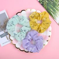 12-color Children Chiffon Floral Hair Scrunchies Wholesale main image 3