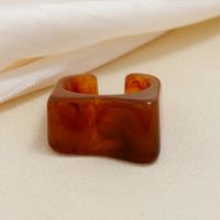 Korean Retro Exaggerated Acrylic Epoxy Resin Ring Set main image 4