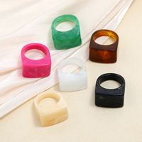 Fashion Retro Exaggerated Geometric Acrylic Ring main image 1