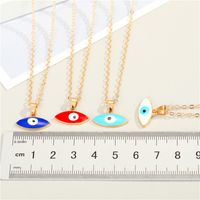 Retro Style Two-head Pointed Alloy Color Devil Eye Pendant Necklace main image 3