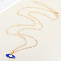 Retro Style Two-head Pointed Alloy Color Devil Eye Pendant Necklace main image 6