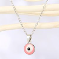 Bohemian Resin Round Eye Pendant Necklace main image 4