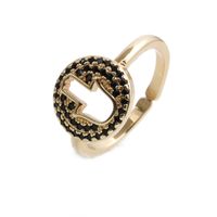 Fashion Micro-inlaid Zircon Palm-shaped Ring Wholesale sku image 3