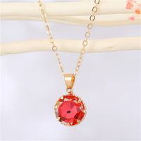 Fashion Crystal Glass Round Eye Necklace Wholesale sku image 1