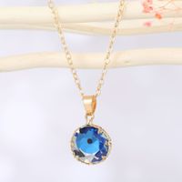 Fashion Crystal Glass Round Eye Necklace Wholesale sku image 3