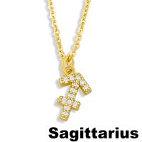 Fashion Twelve Constellation Symbol Pendent Necklace sku image 3