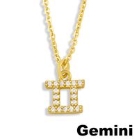 Fashion Twelve Constellation Symbol Pendent Necklace sku image 8