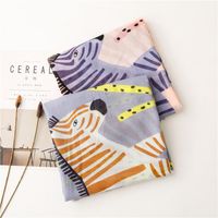 Korean Fashion Style Hand-painted Zebra Scarf main image 5