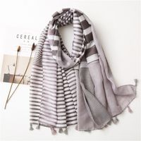 Korean Fashion Shawl New Style Striped Color Matching Scarf main image 1