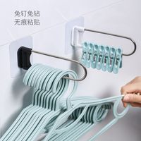 Foldable Perforation Stainless Steel Wall-mounted Hanger Hook main image 3