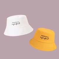 Korean Fashion Style New Trendy Wild Embroidery Letter Fisherman Hat main image 5