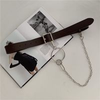 Punk Style New Square Hanging Chain Buckle Belt main image 5