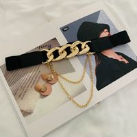 Fashion Big Chain Decoration Elastic Belt sku image 1