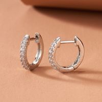 Simple Geometric Diamond Alloy Earrings sku image 1