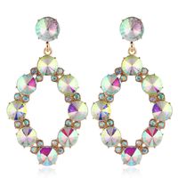 Korean Style New Fashion Metal Bright Exaggerated Earrings sku image 2