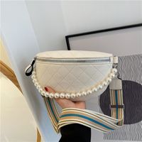 Fashion Rhombic Pearl Chain Chest Waist Bag main image 1