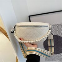 Fashion Rhombic Pearl Chain Chest Waist Bag main image 2