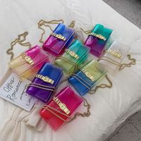 Fashion Transparent Candy Color Chain Messenger Bag main image 5