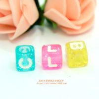 7mm Square Letter Beads Loose Beads Transparent Diy Jewelry Accessories Beads Minimum Order Quantity Is 1kg main image 5