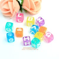 7mm Square Letter Beads Loose Beads Transparent Diy Jewelry Accessories Beads Minimum Order Quantity Is 1kg main image 6