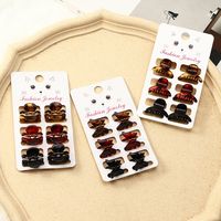 Korean Style Geometric Resin Small Hairpin main image 1