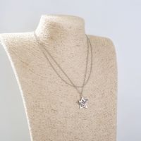 Fashion Five-pointed Star Lettering Heart Pendant Necklace main image 3