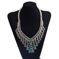 Fashion Full Of Diamonds Alloy Long Tassel Necklace sku image 1