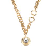 Fashion Pendant  Figure 8 Chain Glass Diamond Alloy Necklace sku image 1