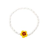 Fashion Elastic Pearl Flower Necklace Wholesale sku image 2