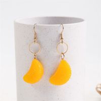 Creative Simple Resin Orange Earrings Wholesale sku image 1
