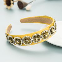 Baroque Style Simple Alloy Flower Diamond-studded Headband sku image 1