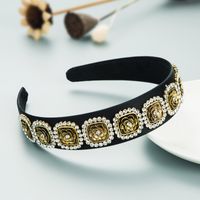 Baroque Style Simple Alloy Flower Diamond-studded Headband sku image 2