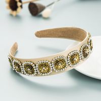 Baroque Style Simple Alloy Flower Diamond-studded Headband sku image 4