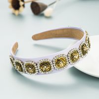 Baroque Style Simple Alloy Flower Diamond-studded Headband sku image 5