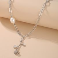 New Romantic Rose Pearl Alloy Necklace main image 3