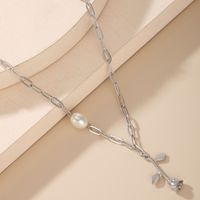 New Romantic Rose Pearl Alloy Necklace main image 5