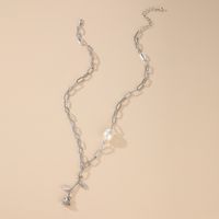 New Romantic Rose Pearl Alloy Necklace main image 6